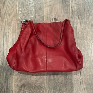 Coach Phoebe Red Leather Tote Bag